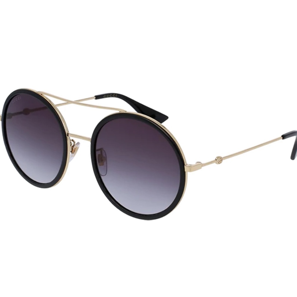 New Gucci Gold Metal Sunglasses Grey Gradient classic
